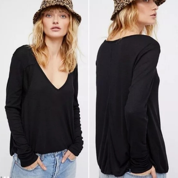 NWT Intimately Free People Rock The Boat Vneck Top - Picture 1 of 9